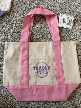 NWT Trader Joe’s Mini Pastel Totes - Pink